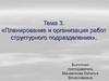 Планирование и организация работы структурного подразделения