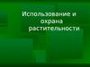 Использование и охрана растительности