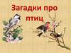 Загадки о птицах
