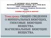 Общие сведения о минеральных вяжущих, гипсовые вяжущие вещества. Магнезиальные вяжущие вещества