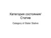 Category of State/ Stative