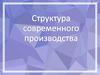 Структура современного производства