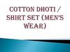 Cotton Dhoti. Shirt set kids collection