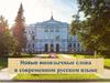 Новые иноязычные слова в современном русском языке