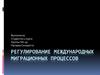 Регулирование международных миграционных процессов