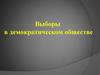 Выборы в демократическом обществе