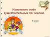 Изменение имён существительных по числам