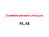 Строение речевого аппарата