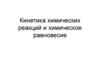 Кинетика химических реакций и химическое равновесие