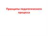 Принципы педагогического процесса. Тема 4