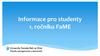 Informace pro studenty