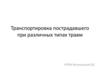 Транспортировка пострадавшего при различных типах травм