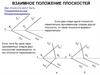 Взаимное положение плоскостей
