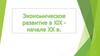 Экономическое развитие в XIX – начале XX в