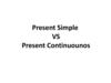 Present Simple vs present Continuous