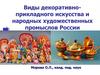 Виды декоративно-прикладного искусства и народных художественных промыслов России