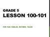 For fun. Fables, rhymes, tales (grade 5,  lesson 100 - 101)