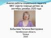 Анализ работы социального педагога МКУ «Центр помощи детям», Челябинская область, г. Троицк