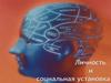 Личность и социальная установка