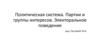 Политическая система. Партии и группы интересов. Электоральное поведение. Лекция 6