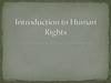 Introduction to Human Rights