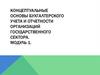 Концептуальные основы бухгалтерского учета и отчетности организаций государственного сектора