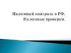 Налоговый контроль в РФ. Налоговые проверки