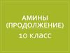Амины (продолжение). 10 класс