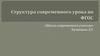 Структура современного урока ФГОС