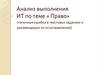 Анализ выполнения ИТ по теме « Право» (типичные ошибки в текстовых заданиях и рекомендации по их исправлению)