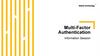 Multi-Factor Authentication Info Session Master