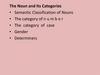 The Noun and Its Categories