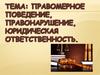 Правомерное поведение, правонарушение, юридическая ответственность