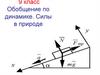 Обобщение по динамике. Силы в природе. 9 класс