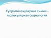 Супрамолекулярная химия - молекулярная социология