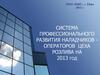 Профессионального развития наладчиков операторов цеха