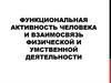 Функциональная активность человека и взаимосвязь физической и умственной деятельности