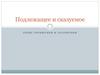Подлежащее и сказуемое. Типы спряжения и склонения