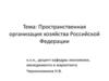 Пространственная организация хозяйства Российской Федерации