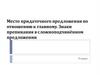 Место придаточного предложения по отношению к главному. Знаки препинания в сложноподчинённом предложении