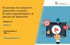 El proceso de redacción: desarrollo y revisión. El texto argumentativo: el párrafo de desarrollo