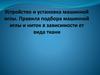 Устройство и установка машинной иглы. Правила подбора машинной иглы и ниток в зависимости от вида ткани