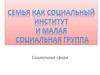 Семья как социальный институт