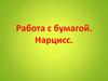 Работа с бумагой. Нарцисс