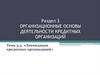 Организационные основы деятельности кредитных организаций. Ликвидация кредитных организаций