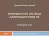 Операционные системы для разработчиков программного обеспечения. (Лекция 3)