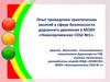 Опыт проведения практических занятий в сфере безопасности дорожного движения в МОБУ «Новосергиевская СОШ №1»