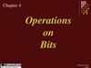 Operations on Bits Operations on Bits
