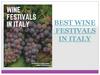 Best wine festivals in Italy