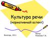 Культура речи